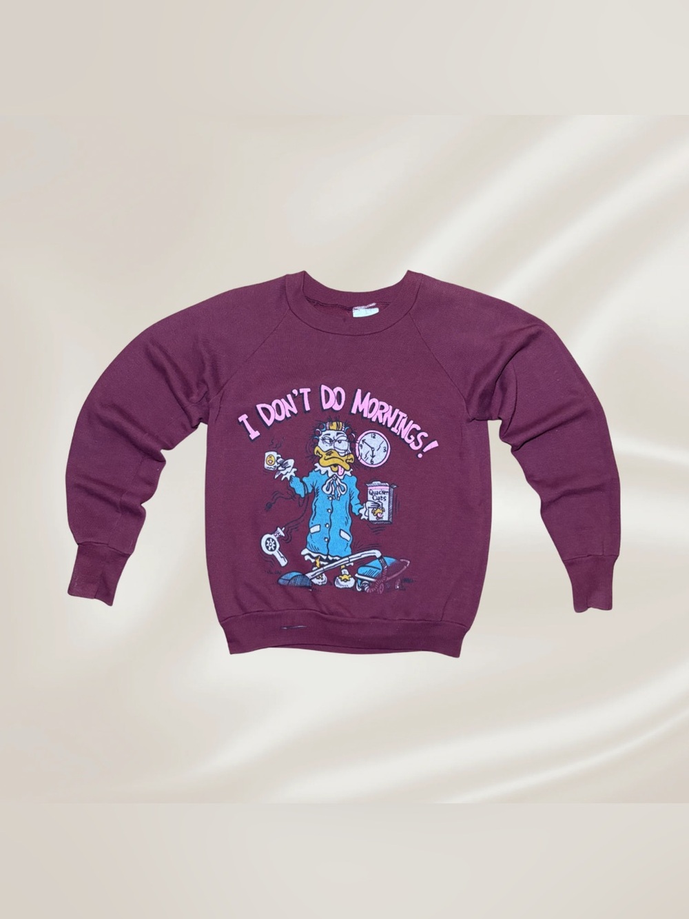 90s I Don’t Do Mornings crew neck